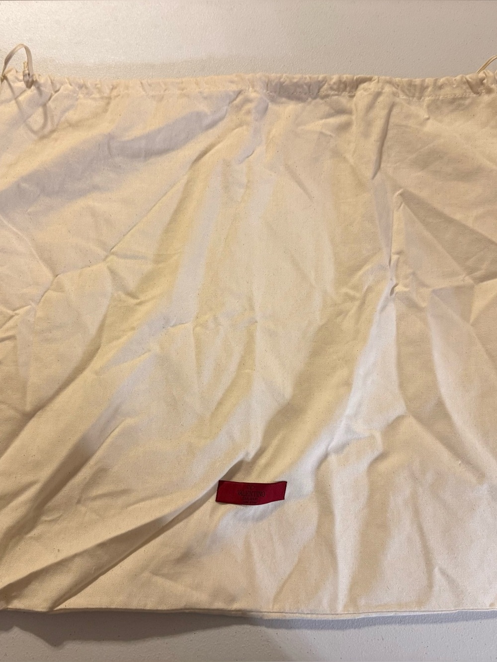 New Authentic VALENTINO 21” X 22” Cotton Canvas Dust Travel Storage Bag